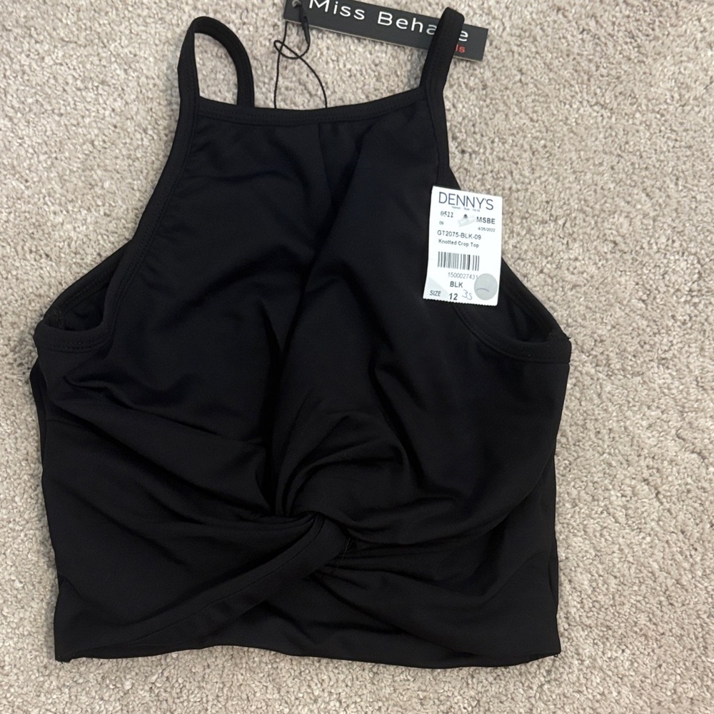Miss Behave Black Kids crop top! Brand new!